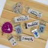 Stickdatei Landhaus Schlüsselanhänger SET