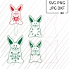 Laser Motiv SET Gravur SVG Hase Häschen Ostern