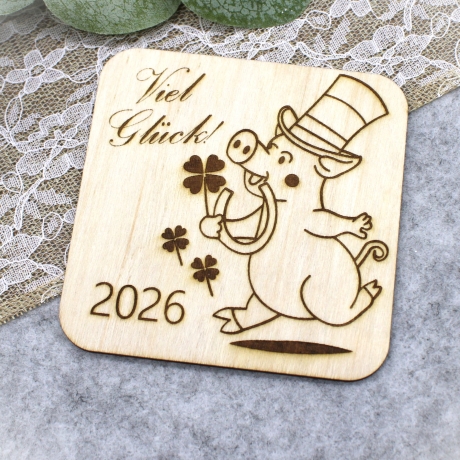Laser Motiv Gravur SVG Glücksschwein