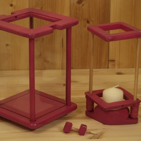 Dekolampe, Laterne, Windlicht, pink