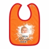 Baby Lätzchen farbiger Saum personalisiert mit deinem Wunschmotiv