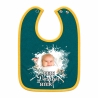 Baby Lätzchen farbiger Saum personalisiert mit deinem Wunschmotiv