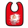 Baby Lätzchen farbiger Saum personalisiert mit deinem Wunschmotiv