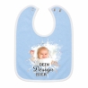 Baby Lätzchen farbiger Saum personalisiert mit deinem Wunschmotiv