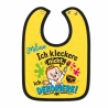 Baby Lätzchen farbiger Saum ICH KLECKERE NICHT bedruckt mit Namen