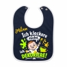 Baby Lätzchen farbiger Saum ICH KLECKERE NICHT bedruckt mit Namen