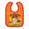 Baby Lätzchen farbiger Saum ICH KLECKERE NICHT bedruckt mit Namen
