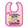 Baby Lätzchen farbiger Saum ICH KLECKERE NICHT bedruckt mit Namen