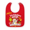 Baby Lätzchen farbiger Saum ICH KLECKERE NICHT bedruckt mit Namen