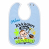 Baby Lätzchen farbiger Saum ICH KLECKERE NICHT bedruckt mit Namen