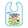 Baby Lätzchen farbiger Saum ICH KLECKERE NICHT bedruckt mit Namen