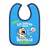 Baby Lätzchen farbiger Saum ICH SCHREIE NICHT bedruckt mit Namen