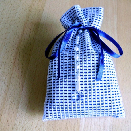 Lavendelsäckchen♥Weiß-blau♥Perlenhänger♥von Hobbyhaus