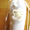 Lavendelspitztüte♥Seide mit Häkelblümchen♥von Hobbyhaus