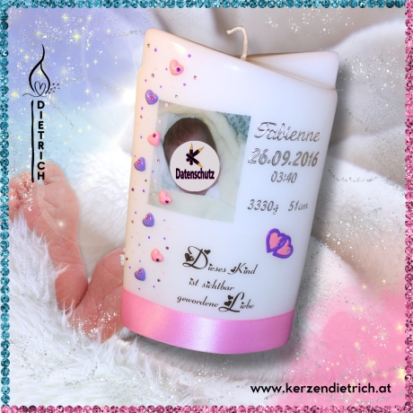 Lebenskerze | Kerze zur Geburt | Geschenk zur Geburt 2b