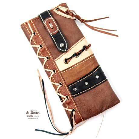 UPCYCLING Handytasche, Handyhülle, Handyetui aus Leder