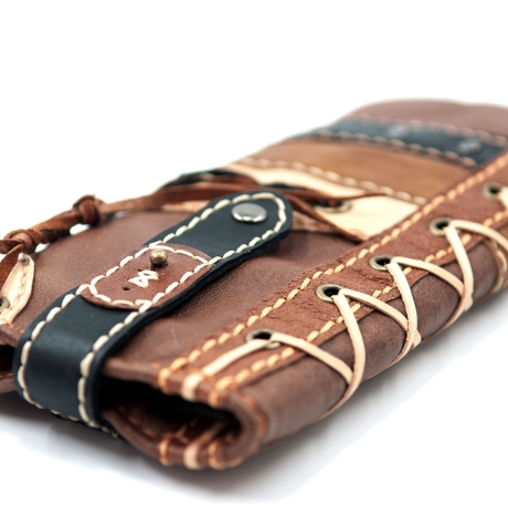 UPCYCLING Handytasche, Handyhülle, Handyetui aus Leder