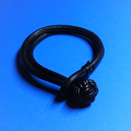 Lederarmband Knoten schwarz Armschmuck Armband, 21 cm