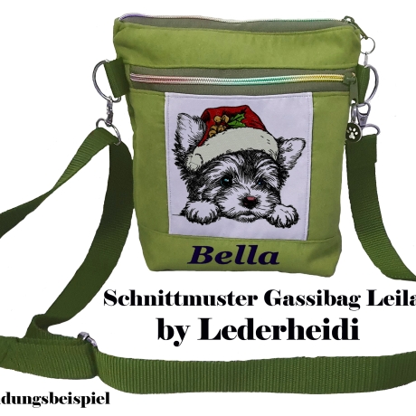 NEU Stickdatei Yorkshire Terrier Welpe Weihnachtsmütze 