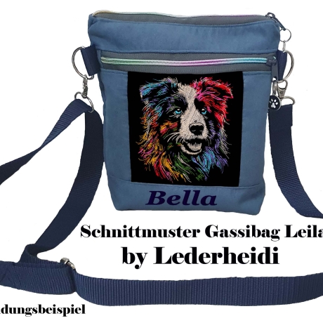 Stickdatei Australian Shepherd Siri Hund bunt Lunachild
