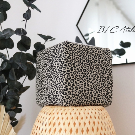 JERSEY Bezug Leoprint, Leo beige, passend für Toniebox