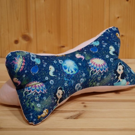 Leseknochen, Nackenkissen, mit Ozean-Motiv