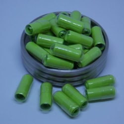 Kapseln mit Papierstreifen für eigene Botschaften Leuchtendgrün