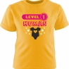 Kinder Kurzarm T-Shirt bedruckt mit LEVEL1 HUMAN