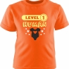 Kinder Kurzarm T-Shirt bedruckt mit LEVEL1 HUMAN
