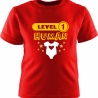 Kinder Kurzarm T-Shirt bedruckt mit LEVEL1 HUMAN