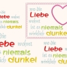 4x Stickdatei Mugrug und Text -Wo die Liebe wohnt- Stickdirwas