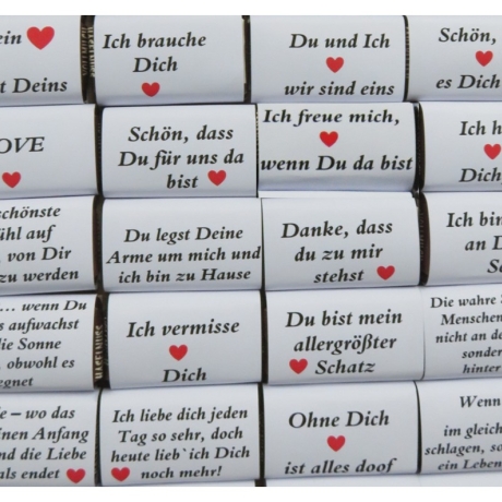 Schokolade Gastgeschenk für jeden Anlass 20 Täfelchen  