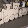 Eisenbahn Geschenk individuell mit Namen,Datum, Zahlen 1-9 massiv