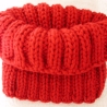 Schlauchschal♥in Rot♥handgestrickt von Hobbyhaus