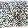 Schlauchschal Schal in eisblau-beige-Color handgestrickt 
