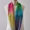 Loop Schal Regenbogen Sommer, Handgestrickt
