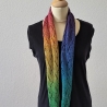 Loop Schal Regenbogen, Handgestrickt 