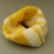 Schlupfschal weiß gelb gestrickt, Schlauchschal, Loop, Schal