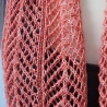 Loop Schal mit Ajourmuster, hand-dyed, Handgestrickt