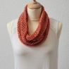 Loop Schal mit Ajourmuster, hand-dyed, Handgestrickt