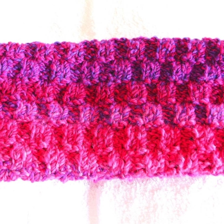 Schlauchschal♥in Fuchsia-Pink♥handgestrickt von Hobbyhaus