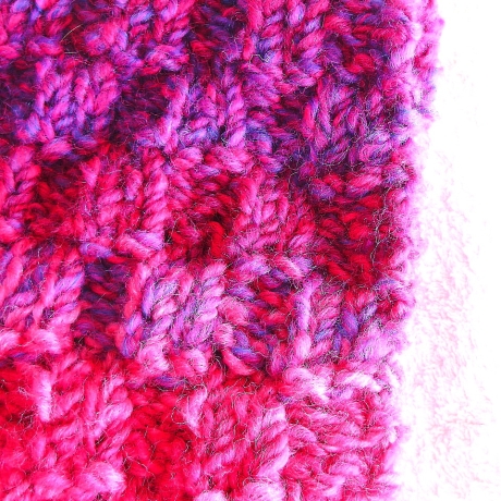 Schlauchschal♥in Fuchsia-Pink♥handgestrickt von Hobbyhaus