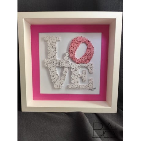 Love - Liebe - Quilling Technik - Unikat