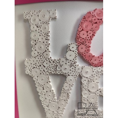 Love - Liebe - Quilling Technik - Unikat