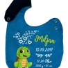Lätzchen Multicolor SCHILDKRÖTE personalisiert mit Geburtsdaten