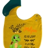 Lätzchen Multicolor SCHILDKRÖTE personalisiert mit Geburtsdaten