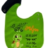 Lätzchen Multicolor SCHILDKRÖTE personalisiert mit Geburtsdaten