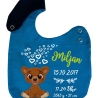 Lätzchen Multicolor TEDDY personalisiert mit Geburtsdaten