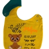 Lätzchen Multicolor TEDDY personalisiert mit Geburtsdaten