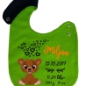 Lätzchen Multicolor TEDDY personalisiert mit Geburtsdaten